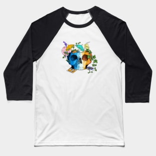 Tiki Skull - Blank Baseball T-Shirt